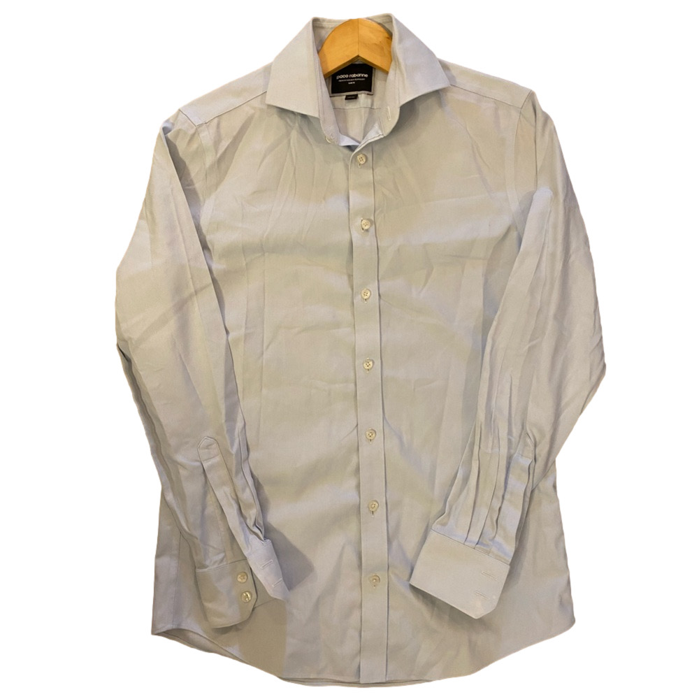Paco Rabanne Dress Shirt Long Sleeve Men’s Button Down Slim fit 15/34 NON-IRON
